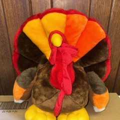 Jumbo Large 18″ Colorful Thanksgiving Tom Turkey Plush Fall Clean Soft Fluffy