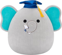 Squishmallows Original 12in Lemus The Grey Elephant with Graduation Cap – Offi