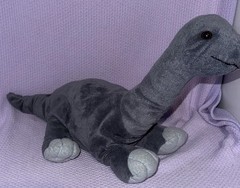 16” Gray Dinosaur Plush