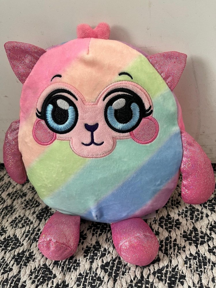 Mush Meez Llama 6″ Squeezy Moldable Stuffed Plush Lauren Pink Rainbow Squishy DG