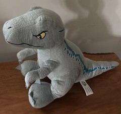 Jurassic World Plush Dinosaur Stuffed Animal 12” Gray Dinosaur Toy Raptor