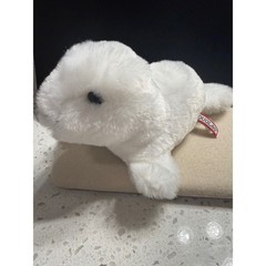 Douglas Sprinkles Harp Seal Plush White EUC Soft Faux Fur 9 Inch 4001