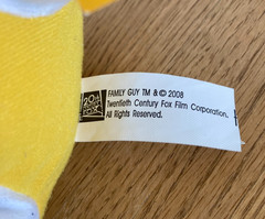 Family Guy 2008 Brian Griffin Dog 16″ Banana Plush Peanut Butter Jelly Time