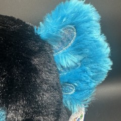 NWT! Six Flags Prize Buddies Plush Black and Blue Stuffed Animal Toy 10.5″ Tall