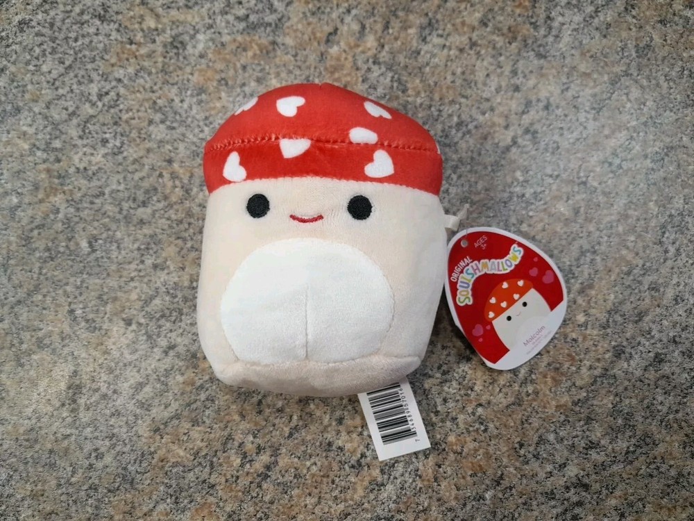 Squishmallow 5” Mushroom Malcolm Valentine’s Day Hearts Kellytoy BNWT New