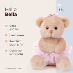 Ballerina Plush Bear 6 Inch Stuffed Animal Teddy for Kids and Collectors
