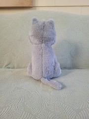 Kitten Cat Plush 11″ Gray White w/ Blue Glitter Eyes #324072 Redemption Plus