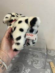 GUND Dalmatian Dog Beanbag Plush Stuffed Toy Red Collar White Black 046245