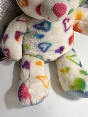 #18D Build a Bear Rainbow Hearts Teddy Plush 16″ Stuffed Toy Lovey