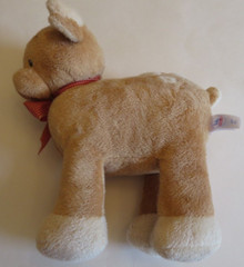 BABY GUND STUFFED DEER REINDEER PLUSH TAN BROWN ANIMAL 8″ RATTLES #88741 (RARE)