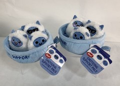 Emotional Support Pals Mini Yeti Plush Bowl 3pk Relatable 4” Viral Tik Tok Set 2
