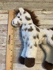 Douglas Stuffed Appaloosa White Brown Spot Horse Plush Standing Pony Stoney