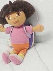Dora The Explorer Plush Tiny Book Vtg Nickelodeon Retired Stuffed Purple Backpac
