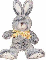 Bunny Rabbit Plush Anico Int’l Inc Gray Carrot Ribbon Bow Easter Soft 12” Soft