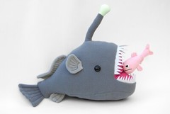 Deep Creeps Mariana glow-in-the-dark plush anglerfish soft toy with magnet