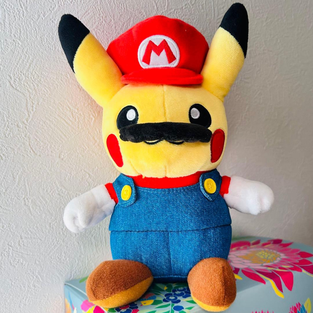Nintendo Mario x Pikachu Pokemon Center Original Plush doll Game Anime