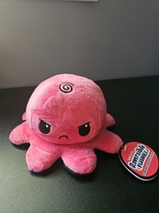 TeeTurtle Reversible 4″ Octopus Plushie Black And Pink NWT Convention Exclusive