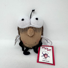 MerryMakers Fly Guy Plush Stuffed Animal Brown Insect Fluffy Cute 6″ with TAG