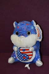 Heroic Hamsters PATRIOTIC Stars & Stripes Yin Yang Blue Red White 10″ w/tag L9