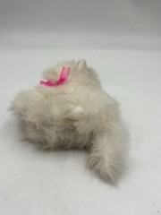 1993 Tyco Kitty Kitty Kittens- Purring Plush White Cat- Persian Hot Pink Bow VTG
