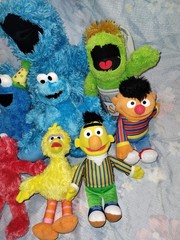 Sesame Street Plush Lot Of 8 – Cookie Monster Big Bird Elmo Ernie Bert Oscar