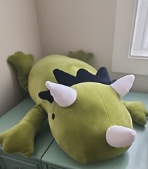 Target Pillowfort Green Dinosaur Triceratops Plush Large 24″ Toddler Pillow Toy