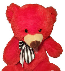 14″ Dan Dee Red Bear Pink Heart Plush Stuffed Animal Soft Love Valentine Joy