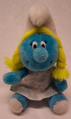 VINTAGE 1981 The Smurfs SMURFETTE GIRL SMURF 9″ Plush STUFFED ANIMAL Toy