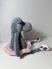 Retired Jellycat Dancing Darcey Hippo Ballerina Plush Gray And Pink