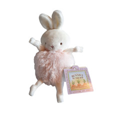Bunnies By The Bay Roly Poly Pink Blossom Rabbit Knotted Plush Bean Bag Toy 5″