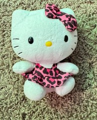 Lot of 4 Ty 6″ Plush Hello Kitty Stuffed Toy Mermaid, Hearts, Leopard, Witch