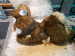 VTG Brown RABBIT”Jasmine”Purr-fection by MJC Mink Like Plush 16” . Mint . #126