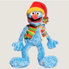 Sesame Street Grover Plush Winter Scarf Large 25 Inch NIB Macys Blue – FLAW
