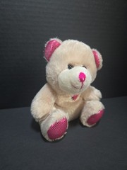 Pink Beige/Tan Teddy Bear Plush Stuffed Love Animal Toy Heart Valentine’s Day 💗