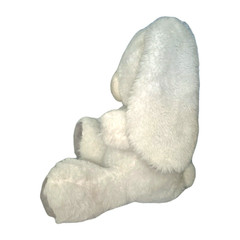 Spark Create Imagine Chiming White Bunny Plush Gray Minky Dot Ears Crinkle Feet