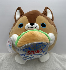 Snackles Series 2 Puppy & Sonic Burger 14 Inch Plush by ZURU, Ultra Soft Plush