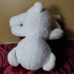 Dan Dee 8″ Plush Teddy Bear White Red Heart Bow Valentine Stuffed Animal