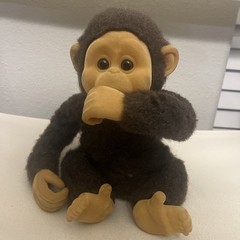 Hosung – Little Monkey Lost Chimps – 12″ Thumb Sucking Squeaky Vintage Plush Toy
