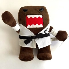 Domo Karate Plush Stuffed Animal Toy NWT 9″ Nanco 2010 Black Belt Martial Arts