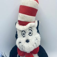 Aurora Dr. Seuss plush lot of 2, Cat in Hat & Horton 2018/2022 needs spot clean