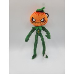 Kreepy Collectibles Pumpkin Head Plush Clip Orange Green Halloween 10 Inch