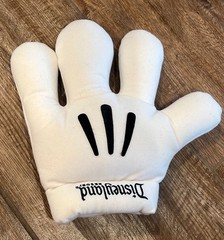 Disney Parks Mini Mickey Mouse White Plush Hand Gloves One Size Left Hand