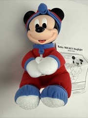 Vtg Disney Baby Mickey Mouse Huglight Fisher Price Plush Glow Light Open Box