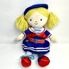 Manhattan Toy Aimee Dress Up Friends Plush Doll Blonde Blue Dress Beret Sailor