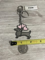 Victoria’s Secret Pink Collection Dog With Hearts Keychains