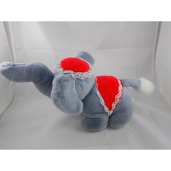 K B Bros Gray Elephant Plush Circus 9 Inch Tall Stuffed Animal toy