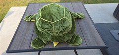 Giant Turtle Stuffed Animal 33 Inch, Green Stuffed Turtle Plush Toy for Kids Chi