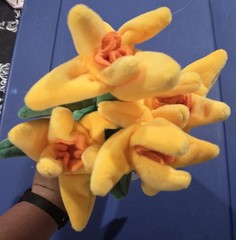 Target Daffodil Flower Bouquet Plush Doll Small Yellow/Green Spot Clean 2025