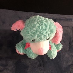 Dog Puppy Plush Soft Blue Pink and Shiny Hearts Homerbest 10″ Stuffed Animal Toy