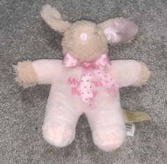 Dan Dee Bunny Lovey Rattle Stuffed Animal Baby Toy My First Bunny Nursery Doll